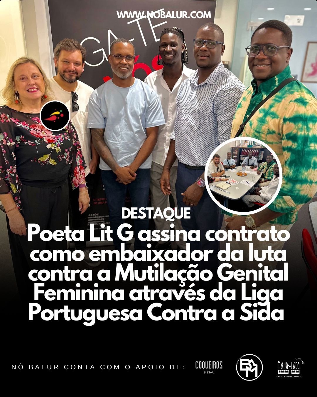 Poeta Lit G assina contrato como embaixador da luta contra a Mutilação Genital Feminina através da Liga Portuguesa Contra a Sida.